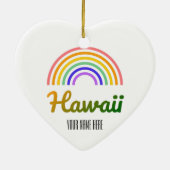 Hawaii - Tropical - Strand - Personalisiert Keramik Ornament (Hinten)