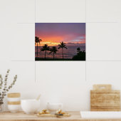 Hawaii Tropical Sunset am Strand Poster (Küche)