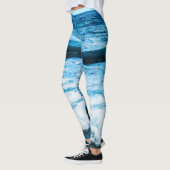 Hawaii Tropical Turquoise Blue Ocean Waves Foto Leggings (Links)