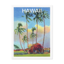 Hawaii, tropische Insel, altes Cottage mit Palmen