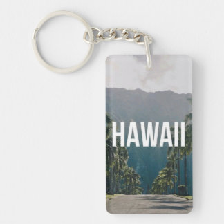 Hawaii Tropische Palmen Ästhetik Schlüsselanhänger