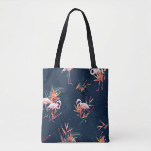 Hawaii Tropischer Flamingo mit Bird of Paradise Fl Tasche