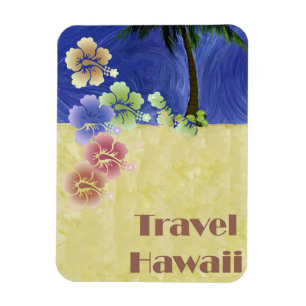 Hawaii-Tropischer-Strand-Retro-Vintage-Reiseposter Magnet