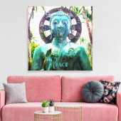 Hawaii Türkise Blue Buddha Statue Foto Peace Leinwanddruck (Insitu (Wohnzimmer))