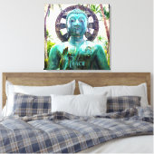 Hawaii Türkise Blue Buddha Statue Foto Peace Leinwanddruck (Insitu (Schlafzimmer))