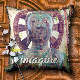 Hawaii Turquoise Buddha Foto Imagine Script Bold Kissen