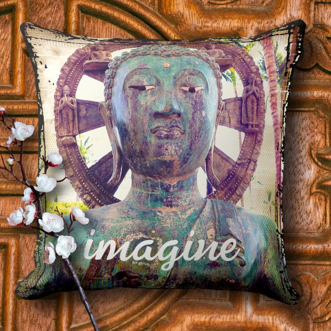 Hawaii Turquoise Buddha Foto Imagine Script Bold Kissen (Von Creator hochgeladen)
