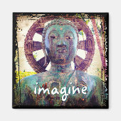 Hawaii Turquoise Buddha Foto Imagine Script Bold Magnet (Vorne)