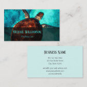 Hawaii Turtle Honu Foto Coastal Visitenkarte (Vorne/Hinten)