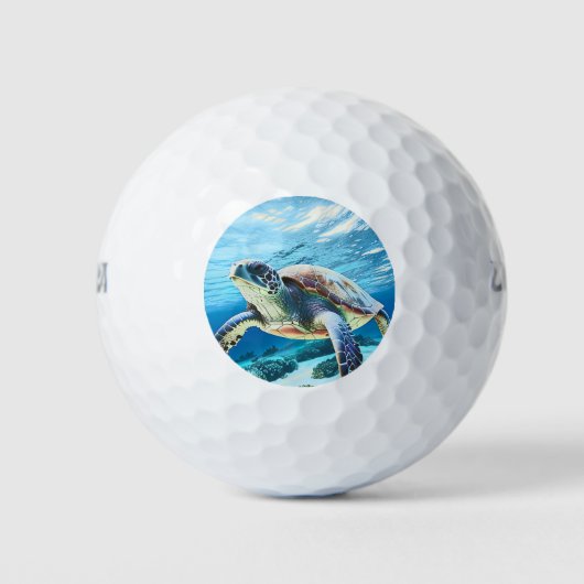 Hawaii Turtle Honu Foto Golfball (Vorderseite)