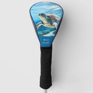 Hawaii Turtle Honu Foto Monogram Golf Headcover