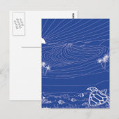 Hawaii Turtle - Honu Postkarte (Vorne/Hinten)