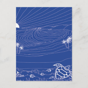Hawaii Turtle - Honu Postkarte