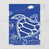 Hawaii Turtle - Honu Postkarte (Vorderseite)