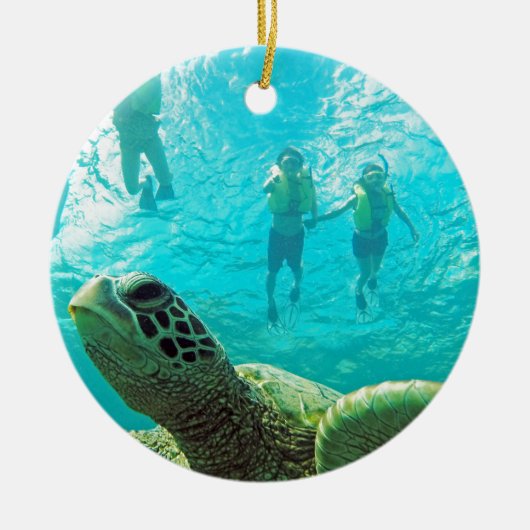 Hawaii Turtle Keramik Ornament (Vorne)