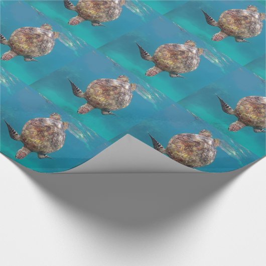 Hawaii Turtle Muschel Geschenkpapier (Ecke)