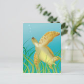 Hawaii Turtle Postkarte (Stehend Vorderseite)