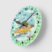Hawaii-Uhr Runde Wanduhr (Winkel)