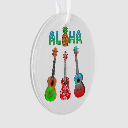 Hawaii Ukulele Aloha Hawaii Ornament (Vorderseite)