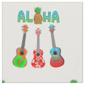 Hawaii Ukulele Aloha Hawaii Stoff (Nahaufnahme)