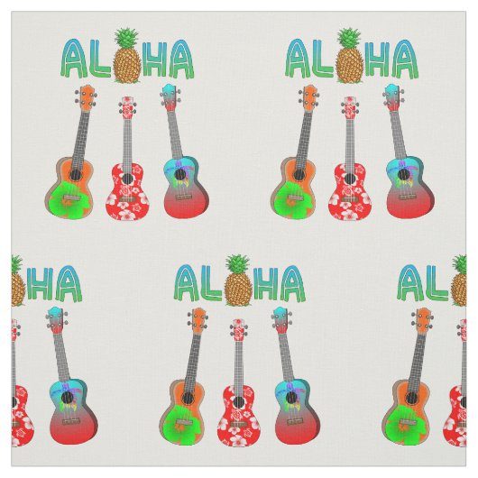 Hawaii Ukulele Aloha Hawaii Stoff (Muster)