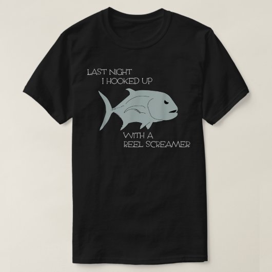 Hawaii Ulua Fischen Riese Trevally Papio T-Shirt (Design vorne)