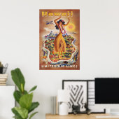 Hawaii - United Reiseposter Poster (Heimbüro)
