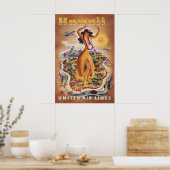 Hawaii - United Reiseposter Poster (Küche)