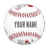 Hawaii United Staaten Retro Staat Map USA Souvenir Baseball (Rückseite)