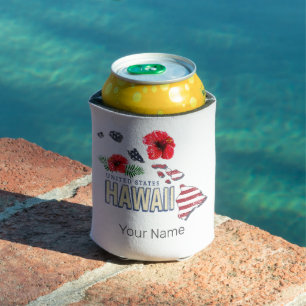 Hawaii United Staaten Retro Staat Map USA Souvenir Dosenkühler