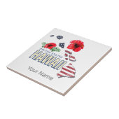 Hawaii United Staaten Retro Staat Map USA Souvenir Fliese (Seite)