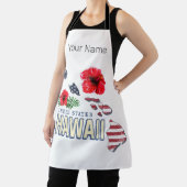 Hawaii United Staaten Retro Staat Map USA Souvenir Schürze (InSitu)
