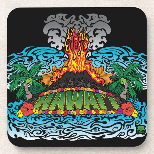 Hawaii Untersetzer Set von 6 (Vorderseite)