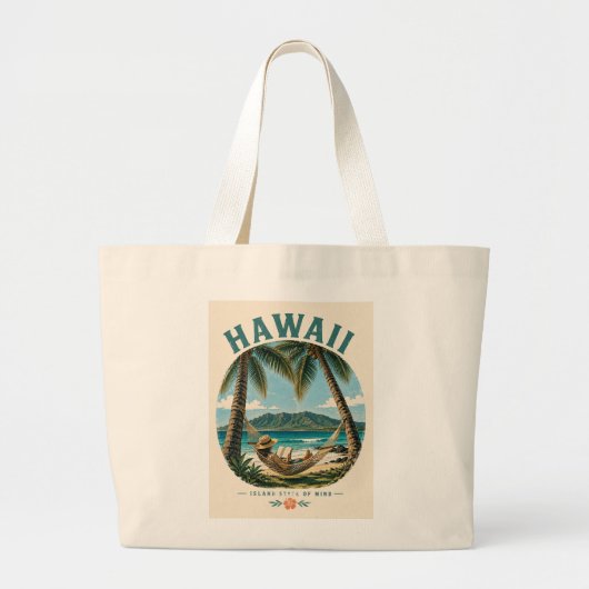 Hawaii Urlaub Jumbo Stoffbeutel (Vorne)