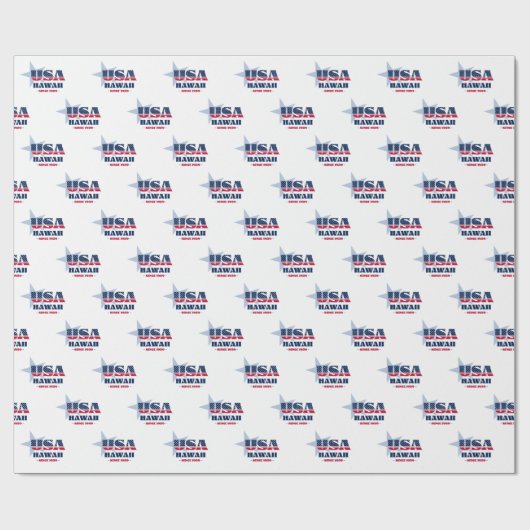 Hawaii US Flagge Staat Geschenkpapier (Flach)