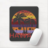 Hawaii US Vintag Palm Trees Travel Mousepad (Mit Mouse)