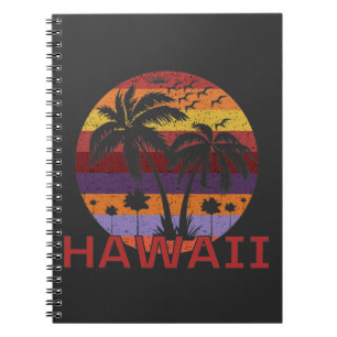 Hawaii US Vintag Palm Trees Travel Notizblock