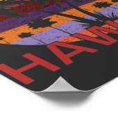 Hawaii US Vintag Palm Trees Travel Poster (Ecke)