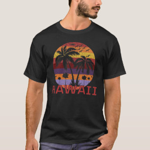 Hawaii US Vintag Palm Trees Travel T-Shirt