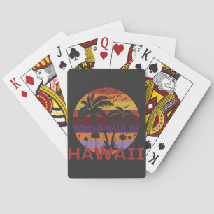 Hawaii US Vintage Palmen Reise Spielkarten