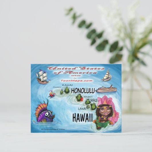 Hawaii USA Card Postkarte (Stehend Vorderseite)
