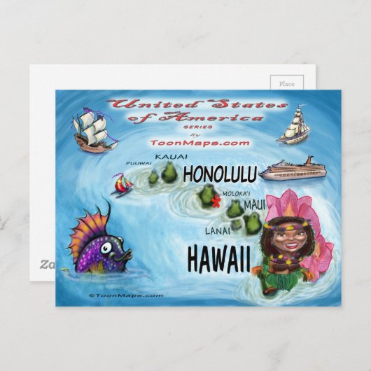 Hawaii USA Card Postkarte (Vorne/Hinten)