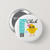 Hawaii USA Chick Button (Vorne & Hinten)