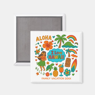 Hawaii USA Familientrip Andenken individuell Magnet