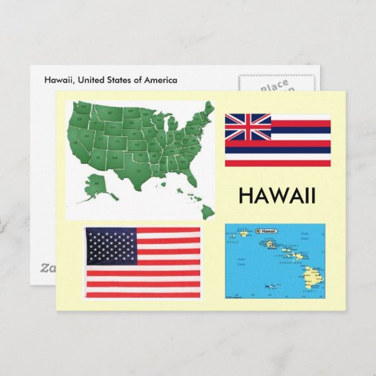 Hawaii, USA Postkarte (Vorne/Hinten)