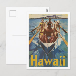 Hawaii USA Vintag Berühmter Reiseort Postkarte