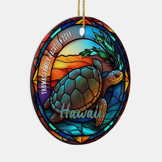 Hawaii Vacation Souvenir Keramik Ornament (Rechts)