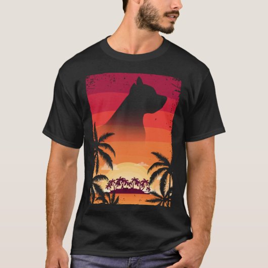 Hawaii Vacation  Staffordshire Bull Terrier T-Shirt (Vorderseite)