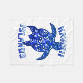 Hawaii Vacation Tribal Turtle Fleecedecke (Vorderseite (Horizontal))