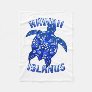 Hawaii Vacation Tribal Turtle Fleecedecke